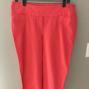 Zach & Rachel Coral Crop Dress Pants Size 12